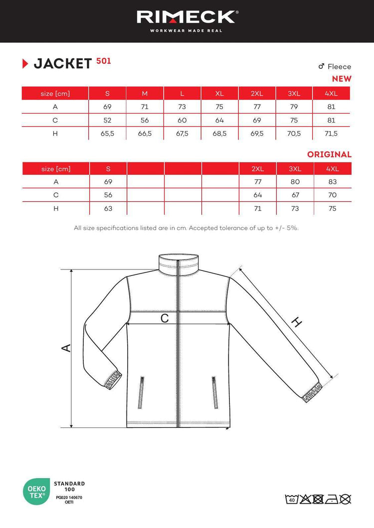 JACKET501 Herren Fleecejacke
