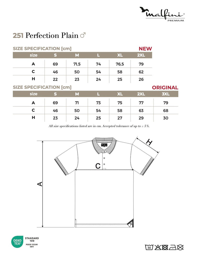 PERFECTION PLAIN251 Herren Polohemd